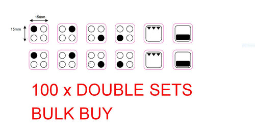 BULK BUY 100 x double sets of 4 ring hob markings BULK BUY