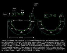 Load image into Gallery viewer, OVEN TEMPERATURE MARKINGS 50-275