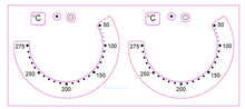 Load image into Gallery viewer, OVEN TEMPERATURE MARKINGS 50-275