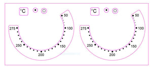 OVEN TEMPERATURE MARKINGS 50-275